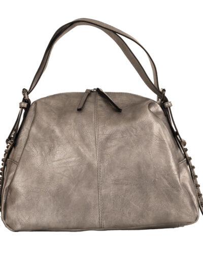 Angelica Shoulder Bag with studs in Metallic