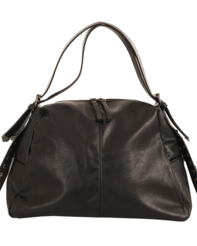 Angelica Shoulder Bag with studs in Black
