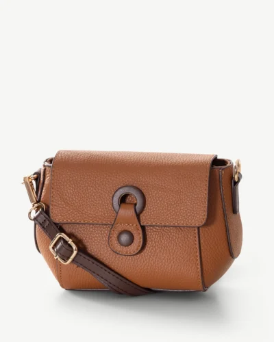 Beetle Leather Cross Body Bag Tan