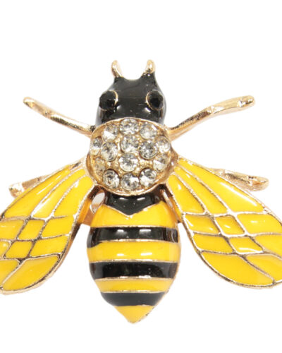 Mini Bee Brooch Yellow Pack Of 4