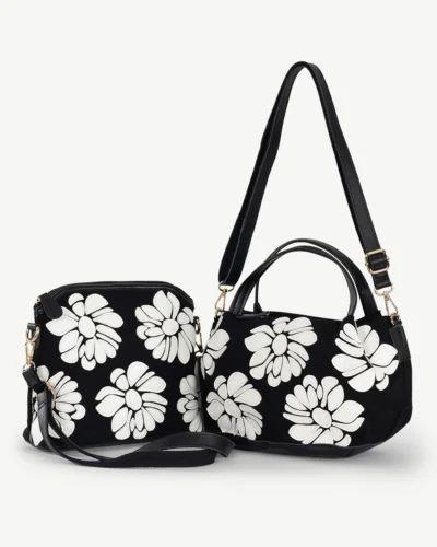 Wild Rose Leather Tote & Cross Body Bag - Pack of 2