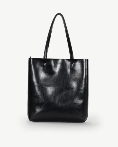 Rio Leather Tote Black
