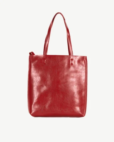 Rio Leather Tote Red