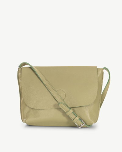 Maya Leather Cross Body Bag Sage Green