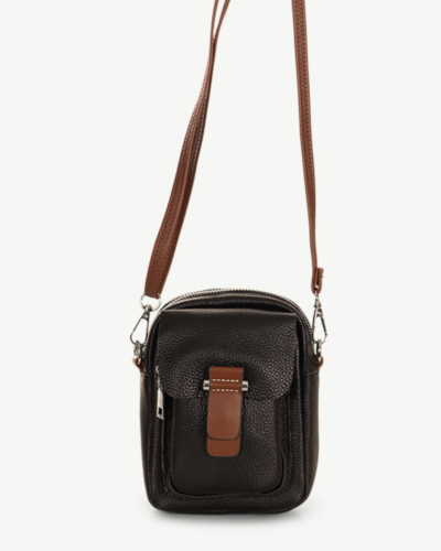 Judy Leather Cross Body Bag Black