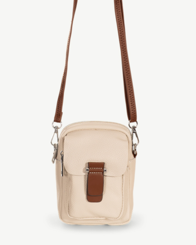 Judy Leather Cross Body Bag White