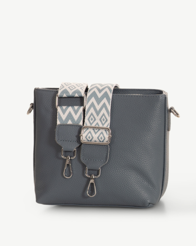Leah Leather Cross Body Bag Blue