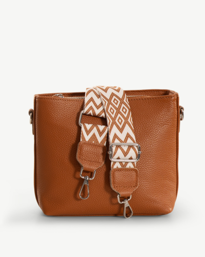 Leah Leather Cross Body Bag Tan