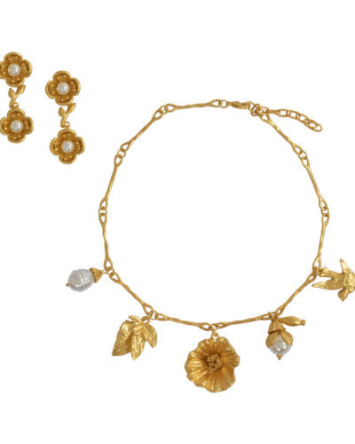 Palermo Necklace & Earrings Gold