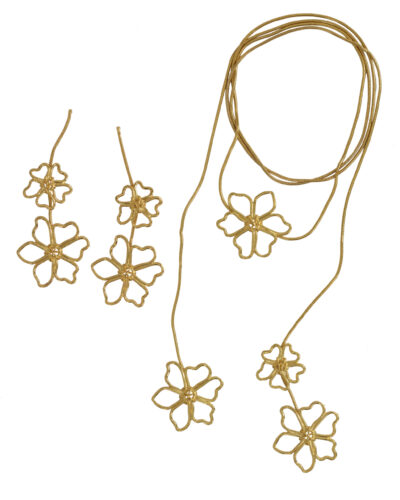 Paola Necklace Gold Daisy Chain & Earrings