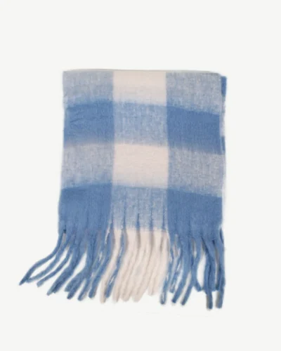 Shetland Scarf Blue/Cream Pack Of 2