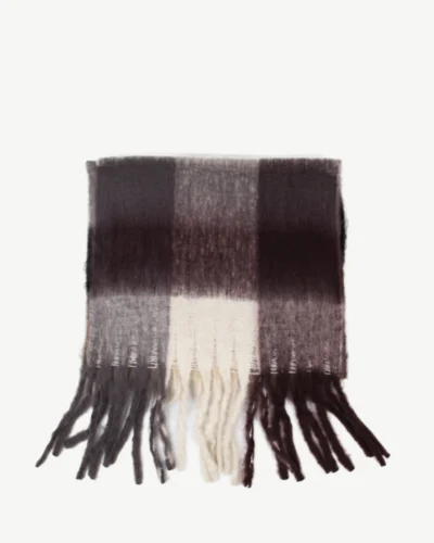 Shetland Scarf Chocolate/Grey Pack Of 2 – Back In End Of March